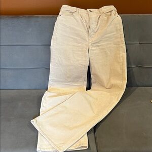 H&M - DIVIDED- Cream Corduroy - Size 2